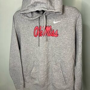 Nike Gray and Red 'Ole Miss' Men's hoodie